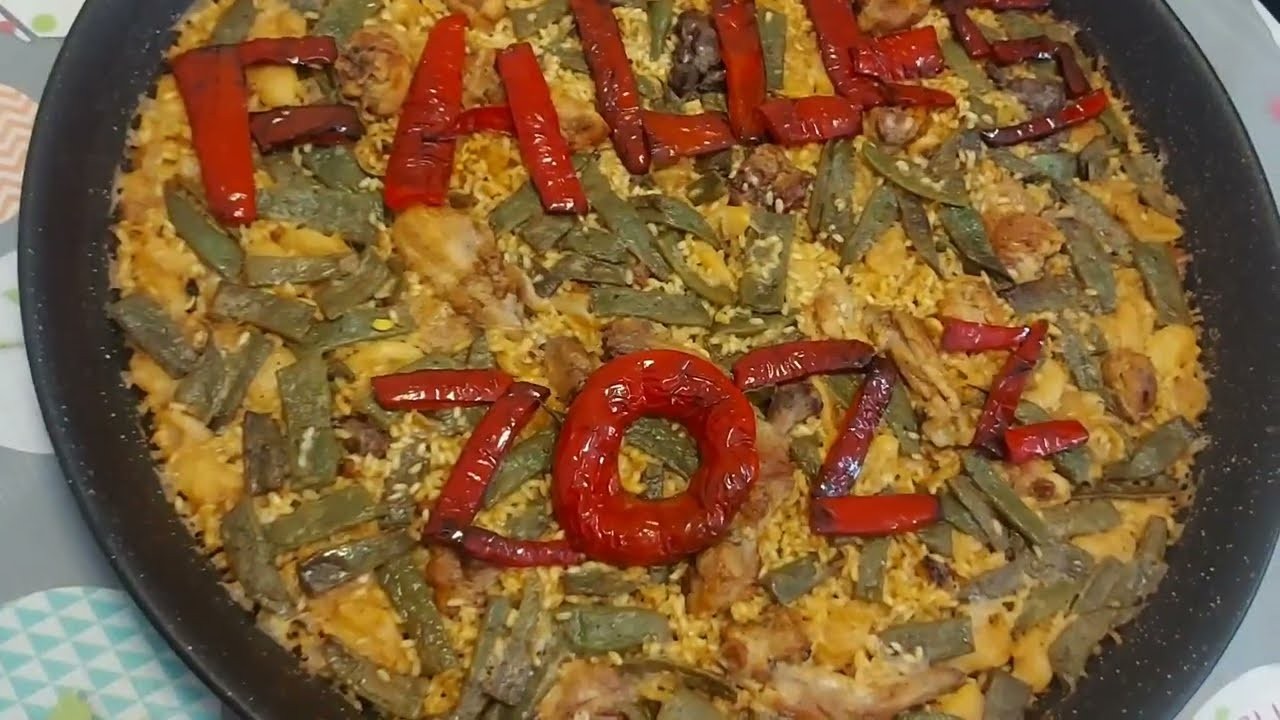 Decoration adapted according to the type of paella